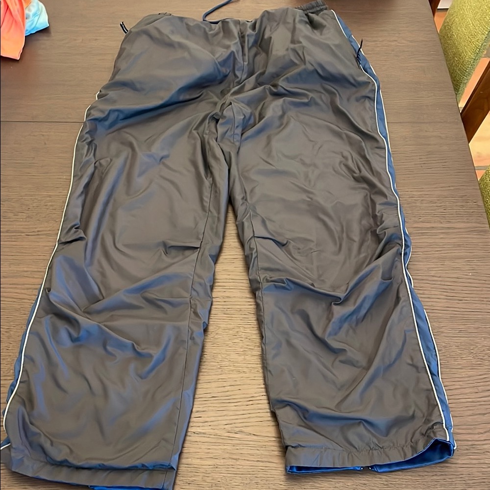 Men's Black Blue Pants medium inside out double sided thick athletic works z15